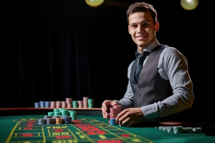 Live Roulette dealer profesional di studio megaslot888